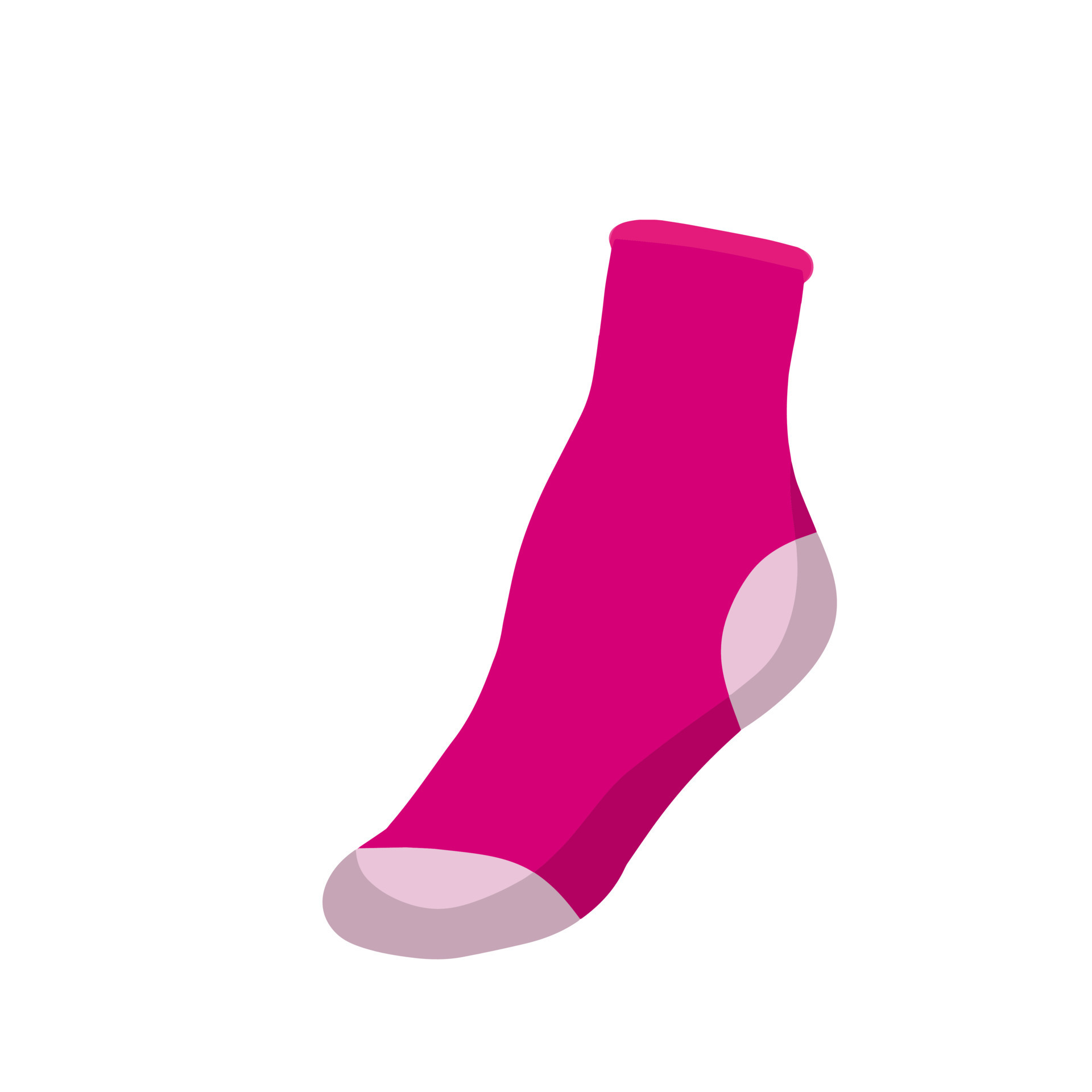 Sock. Element of children clothing for the foot. Bright color. Funny