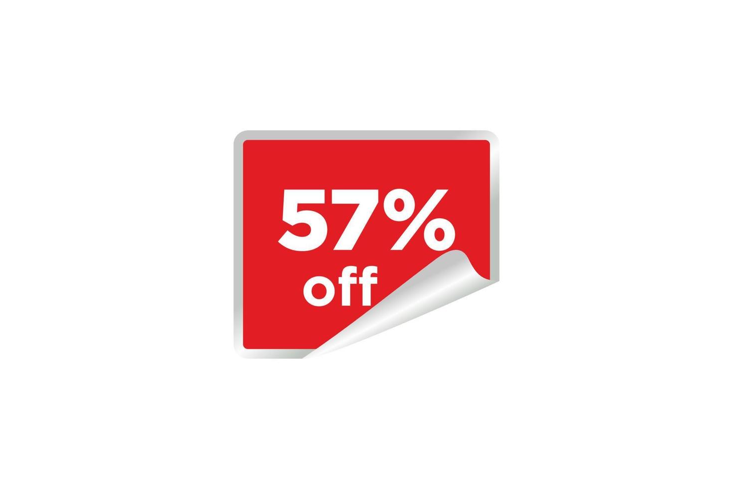 57 discount, Sales Vector badges for Labels, , Stickers, Banners, Tags, Web Stickers, New offer. Discount origami sign banner.