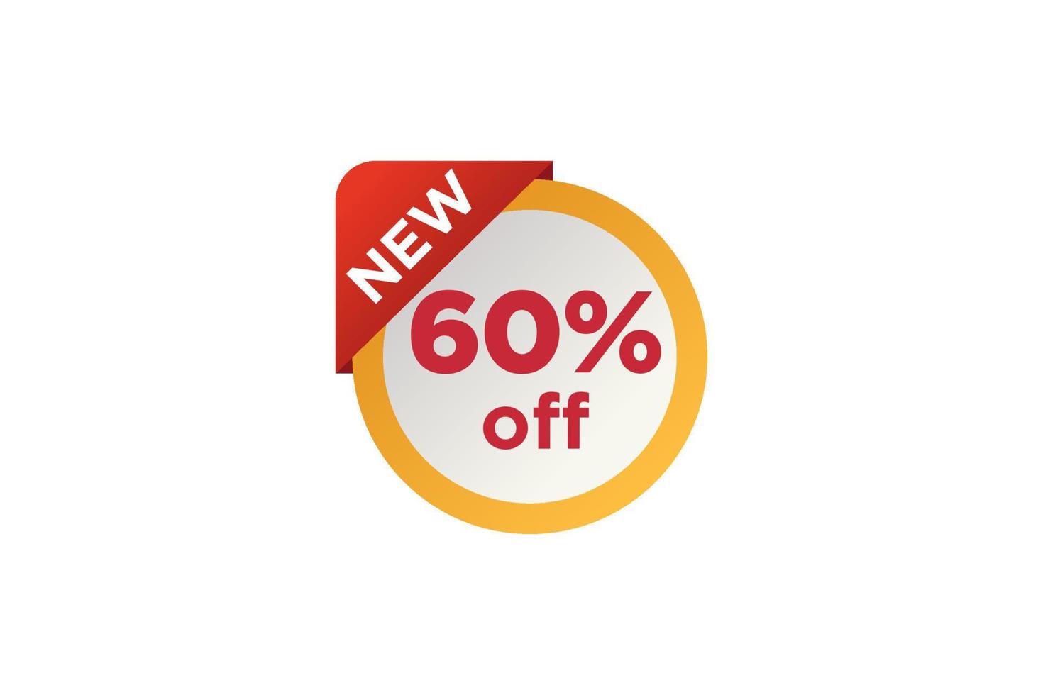 60 discount, Sales Vector badges for Labels, , Stickers, Banners, Tags, Web Stickers, New offer. Discount origami sign banner.
