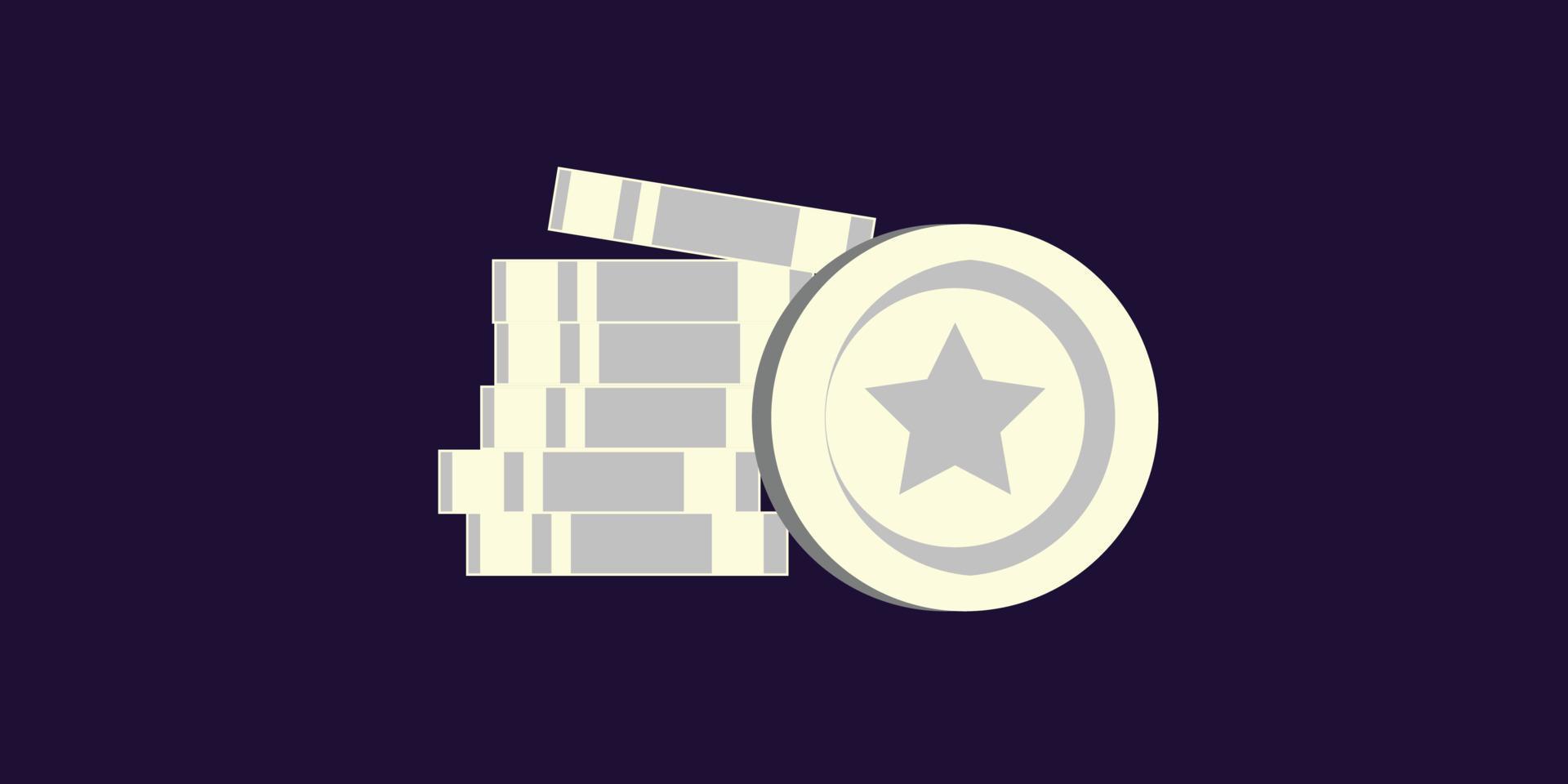 the silver coins illustration vector icon background 11507817 Vector