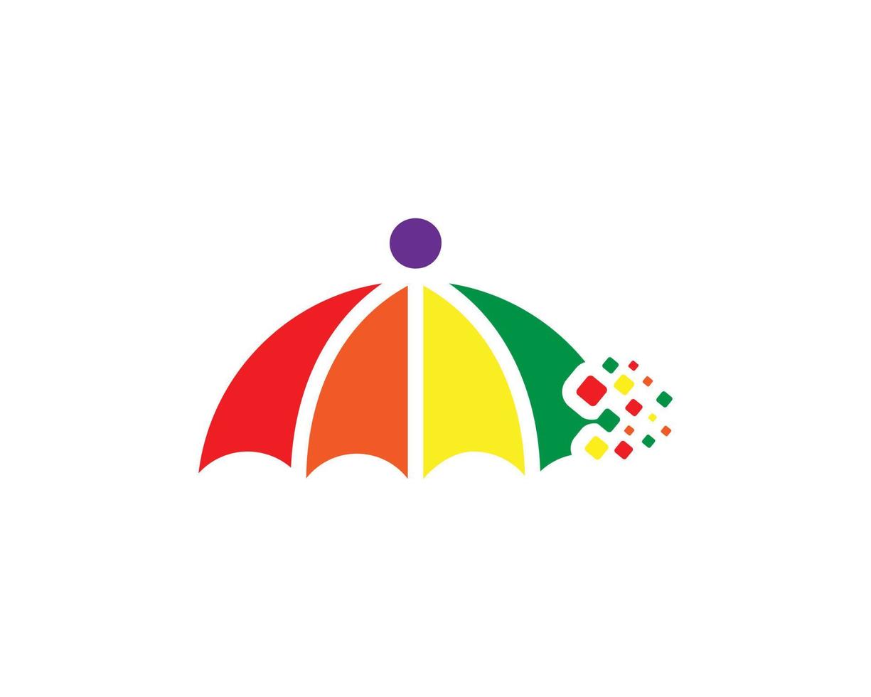plantilla de icono de vector de diseño de logotipo de paraguas moderno creativo.
