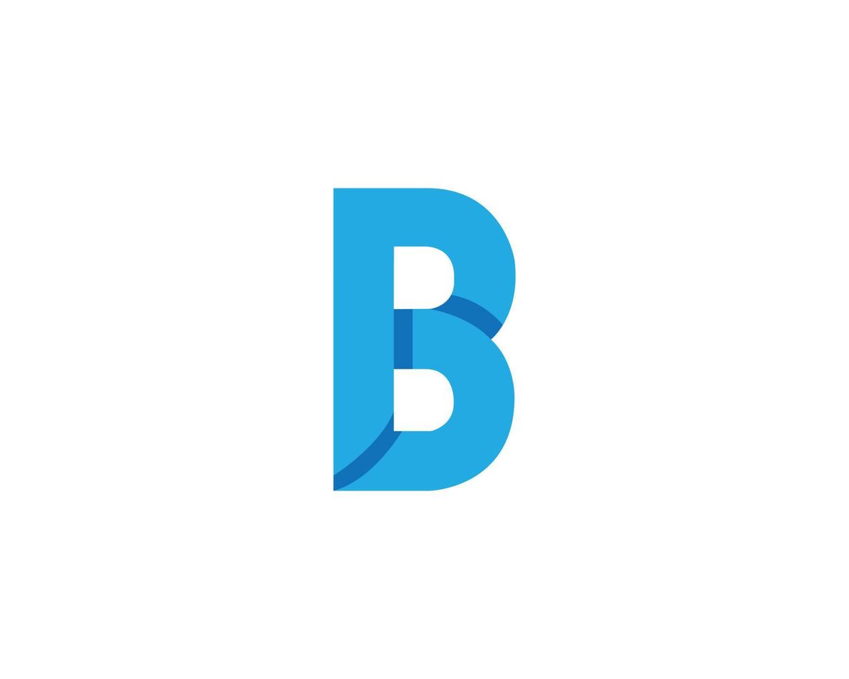 b plantilla de vector de logotipo de icono de letra de alfabeto moderno único abstracto.