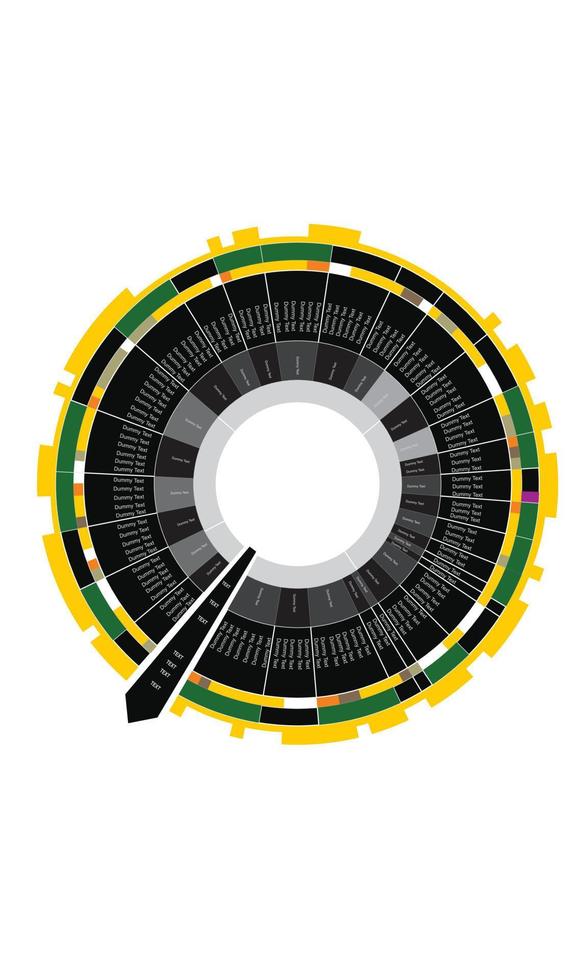 Circular infographics. Template for cycling diagram, graph, presentation and round chart for workflow layout, diagram, annual report, vastu, astrology, shakti chakra, devta chakra, occult sciences vector