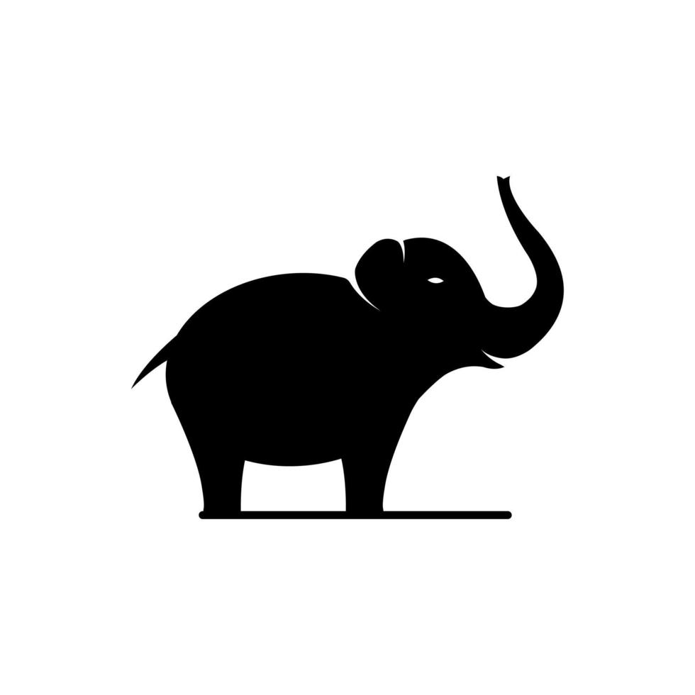 Cute Elephant Outline Template
