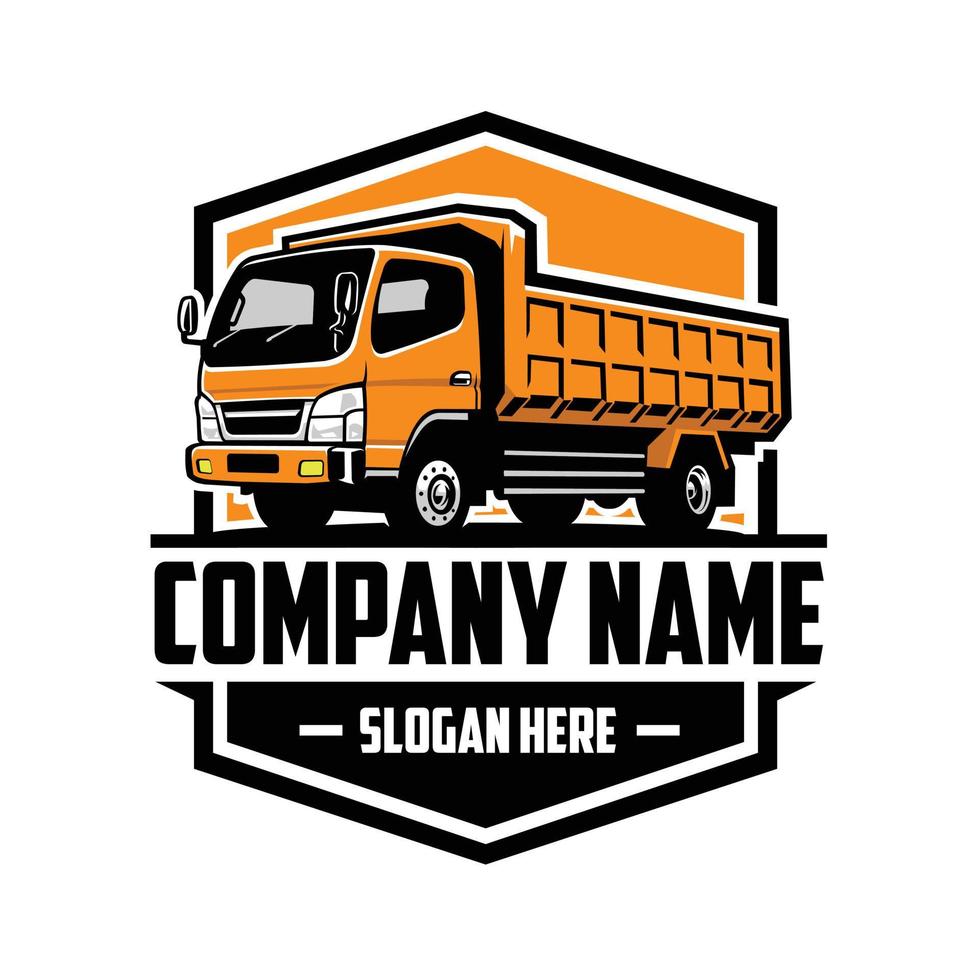 Trucking company emblem logo vector isolated. Best for trucking and