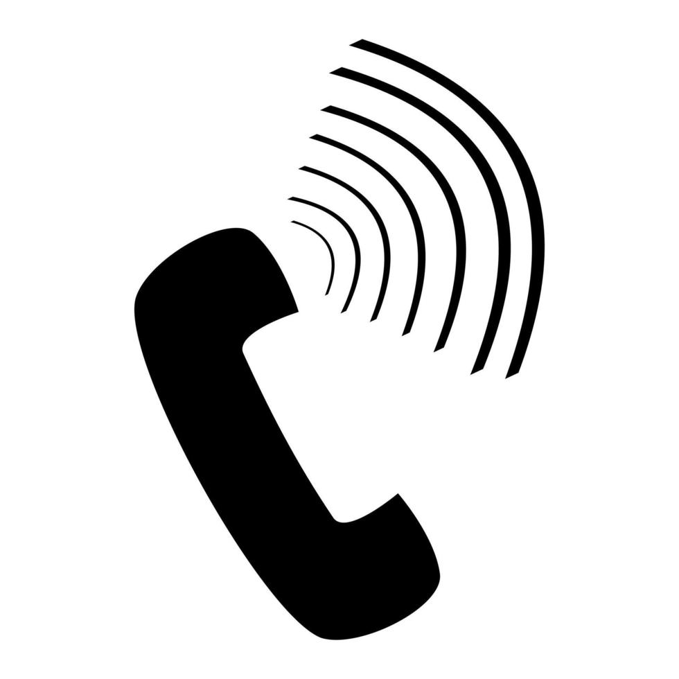 vector de icono de llamada telefónica. símbolo de teléfono sobre fondo blanco.