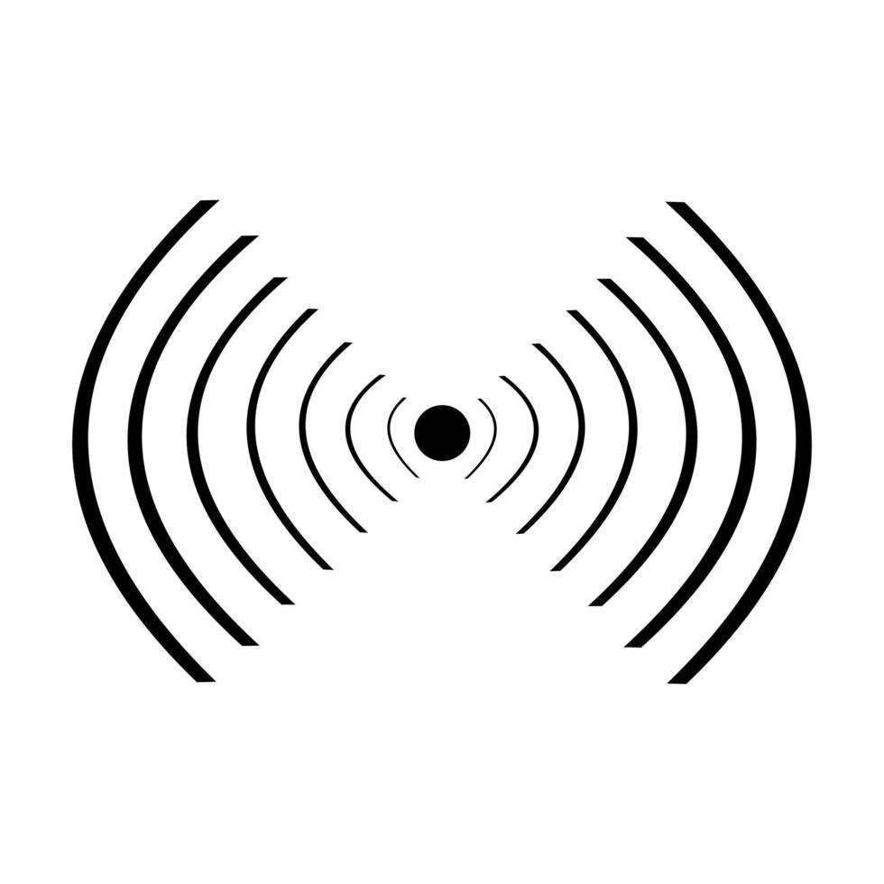 Wifi signal vector icon on white background.
