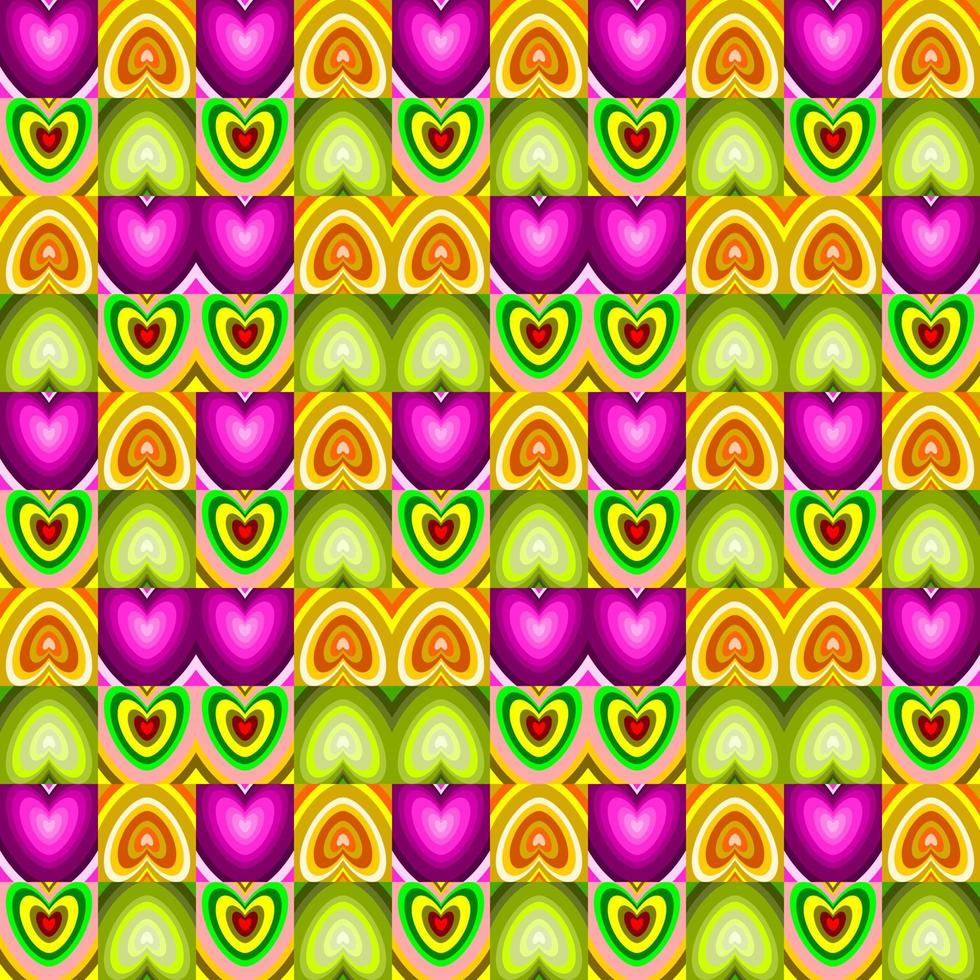 seamless pattern with colorful hearts vector