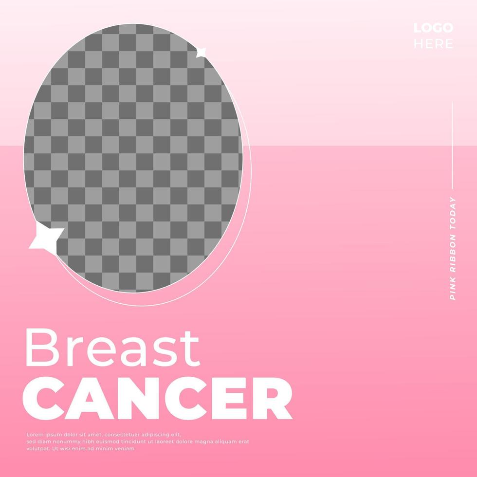 Breast Cancer awareness month for social media post template vector