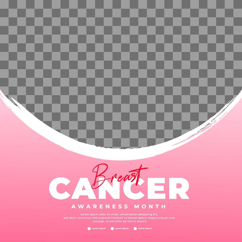 Breast Cancer awareness month for social media post template vector