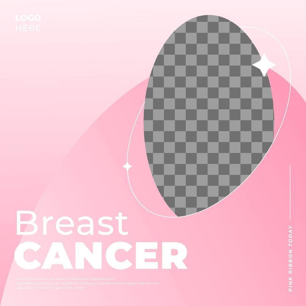 Breast Cancer awareness month for social media post template vector