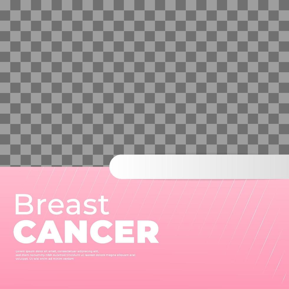 Breast Cancer awareness month for social media post template vector