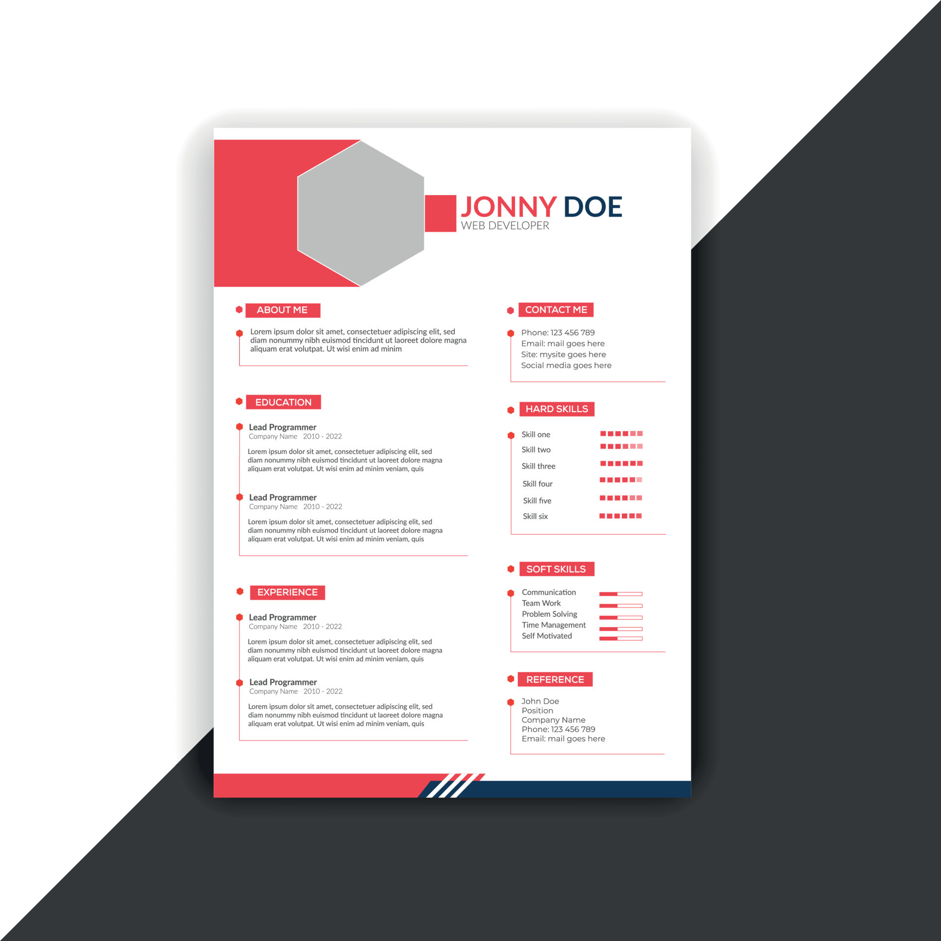 Modern Job Resume Template Professional and Stylish CV Resume Modern Job Resume Template Professional and Stylish CV Resume