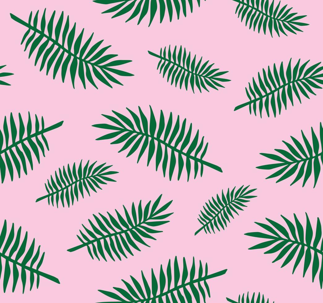 Seamless pattern of palm leaves vector
