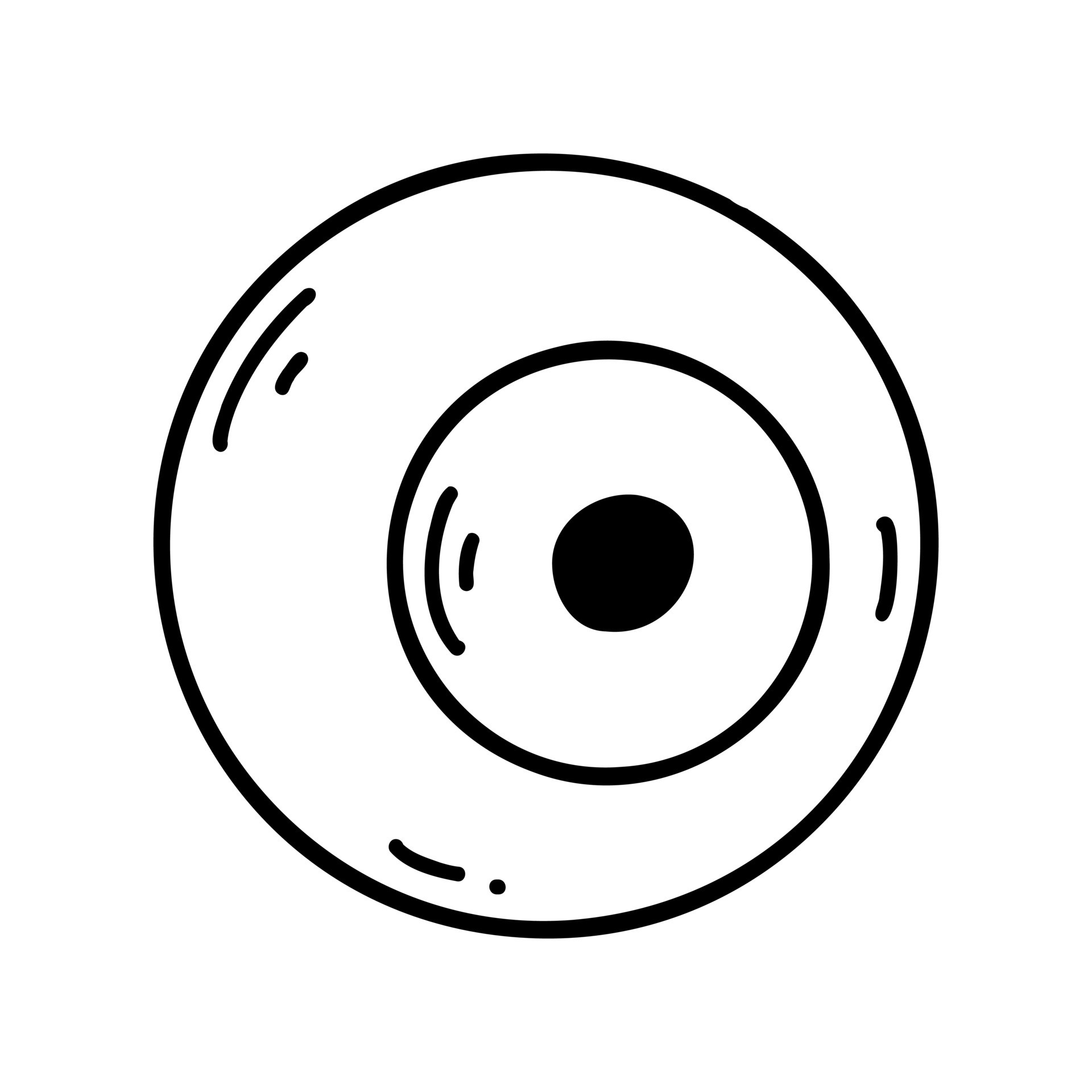 Hand drawn doodle eyeball. Halloween outline element, vector sketch