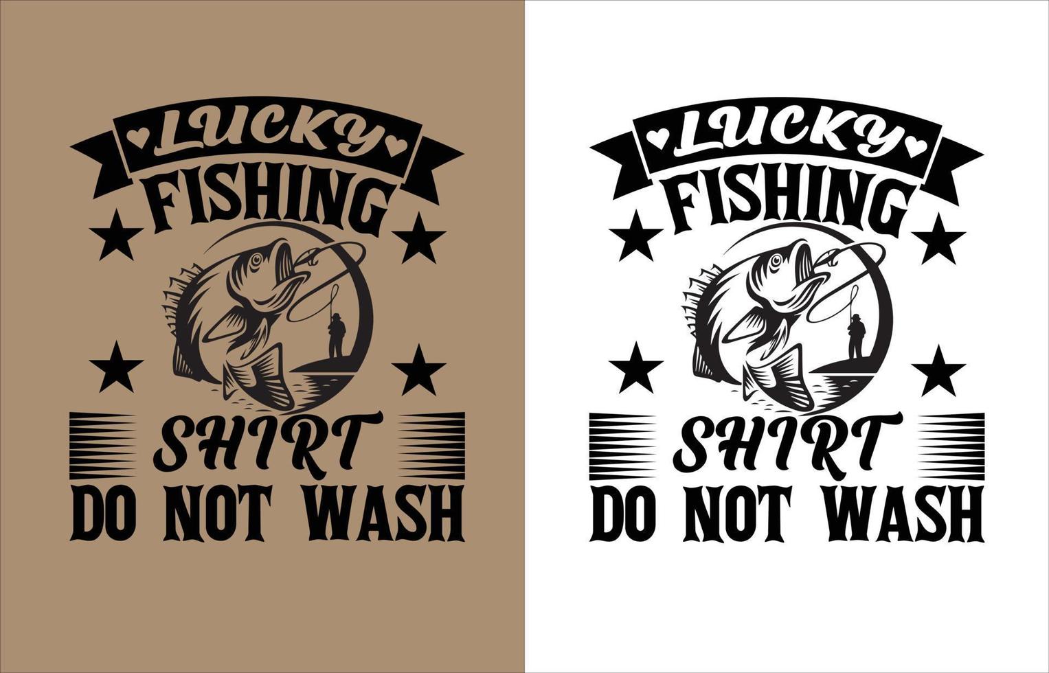 diseño de camiseta de tipografía de pesca afortunada vector