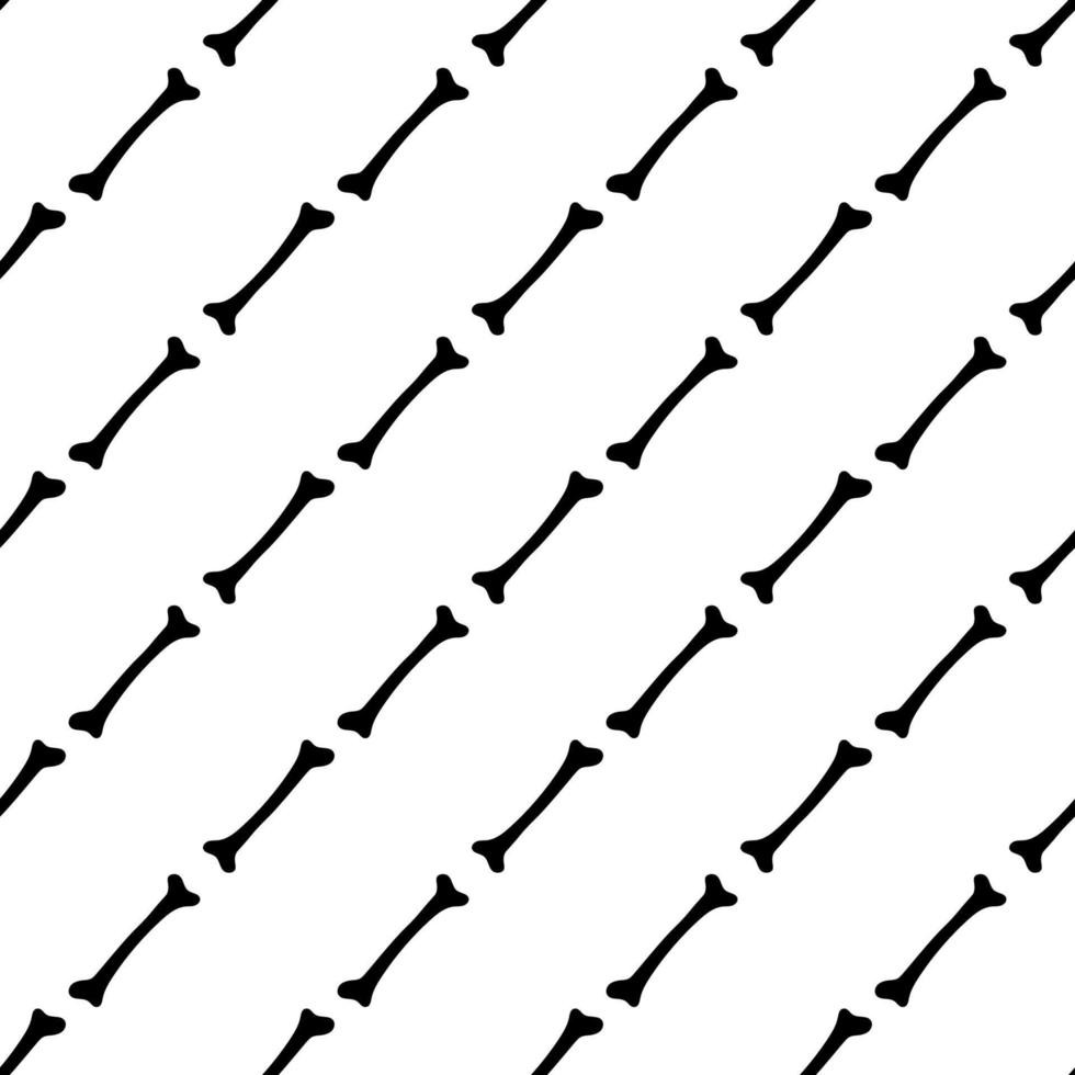 Black skeletons in various poses pattern. Halloween design. Perfect for fall, holidays, fabric, textile. Seamless repeat swatch. vector