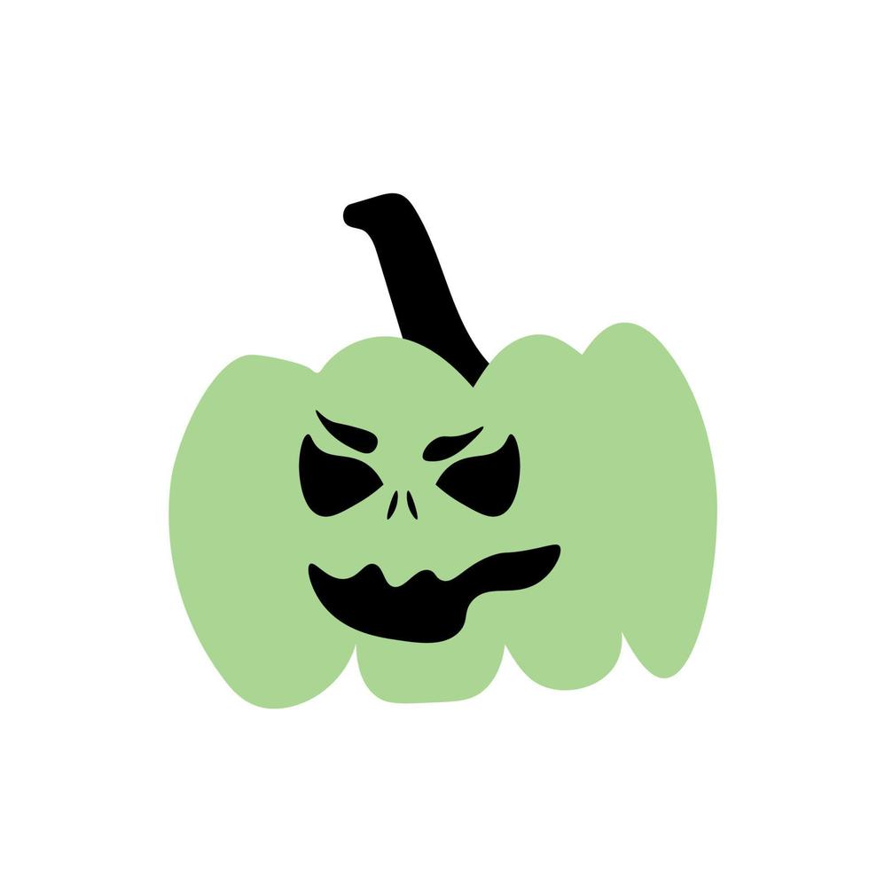 Autumn halloween scary pumpkin. Harvest season. vector