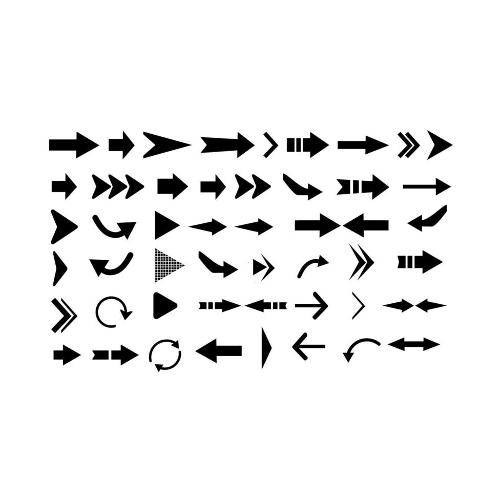 hand drawn arrow icon set isolated on white background. Doodle vector illustration. Free Vector