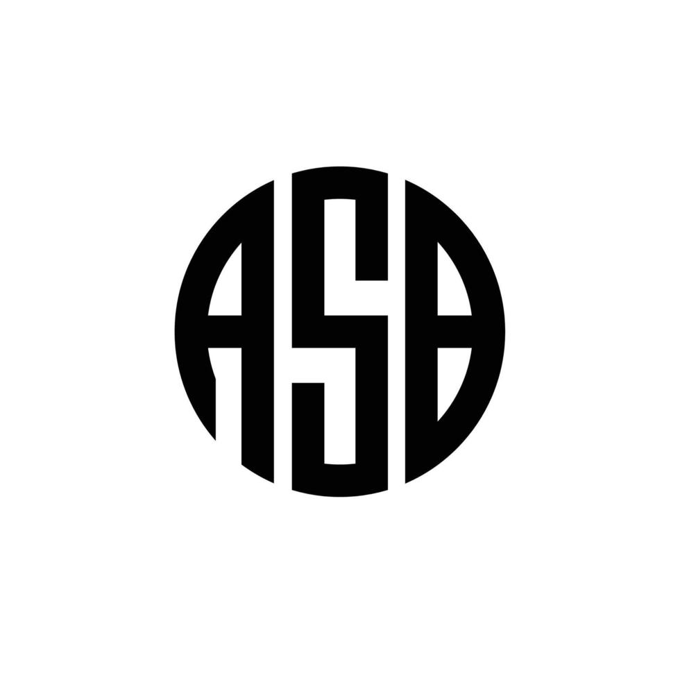 diseño de icono de vector de plantilla de logotipo de letra asb vector gratis