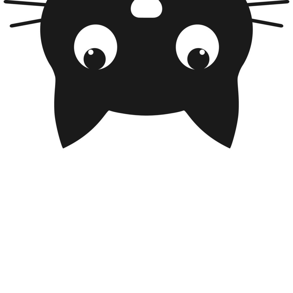 Illustration of a cat hanging upside down vector