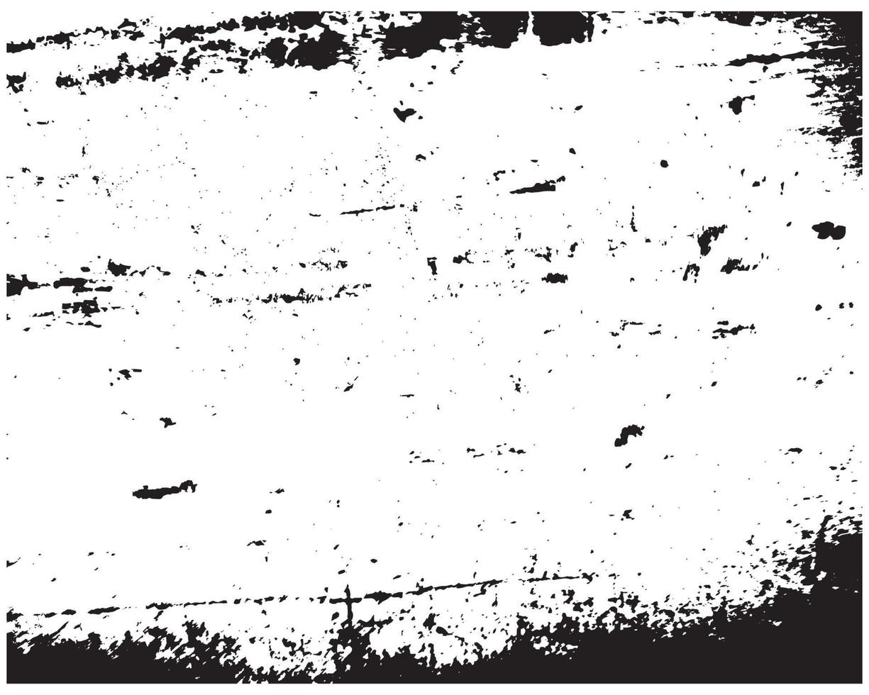 grunge fondo blanco y negro. textura de astillas, grietas, rasguños, rasguños, polvo, suciedad. superficie monocromática oscura. antiguo patrón vectorial vintage. vector