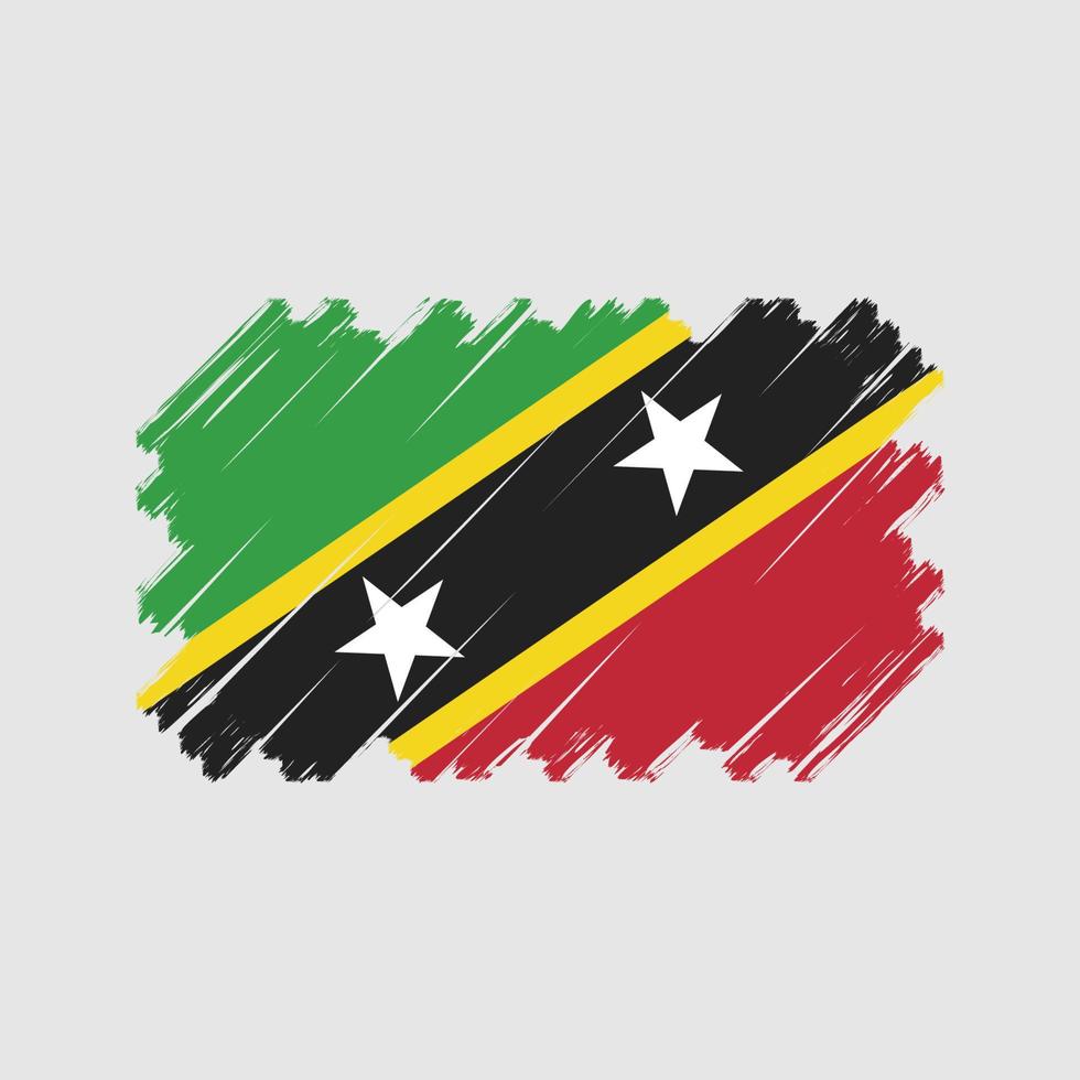 Saint Kitts and Nevis Flag Vector. National Flag vector