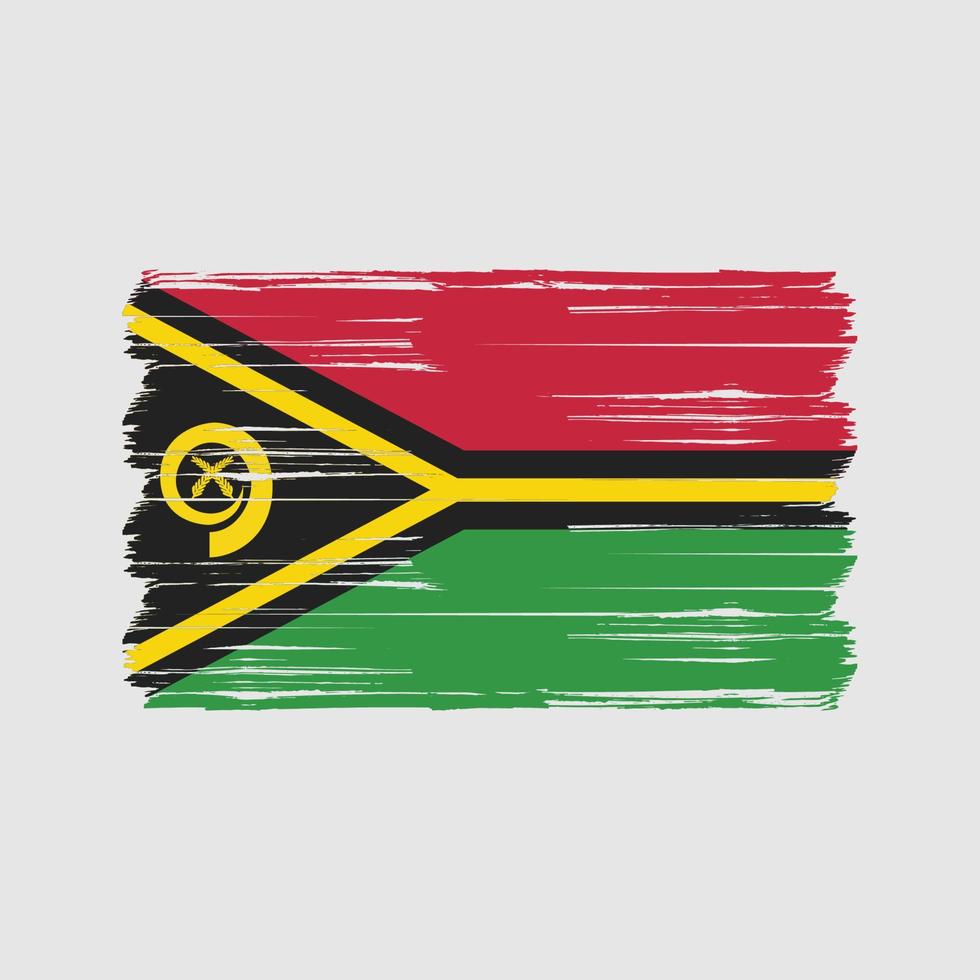 pincel de bandera de vanuatu. bandera nacional vector