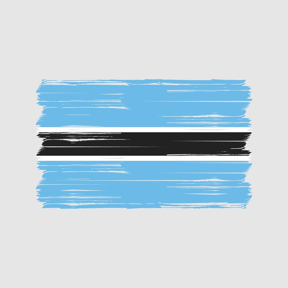 Botswana Flag Brush. National Flag vector