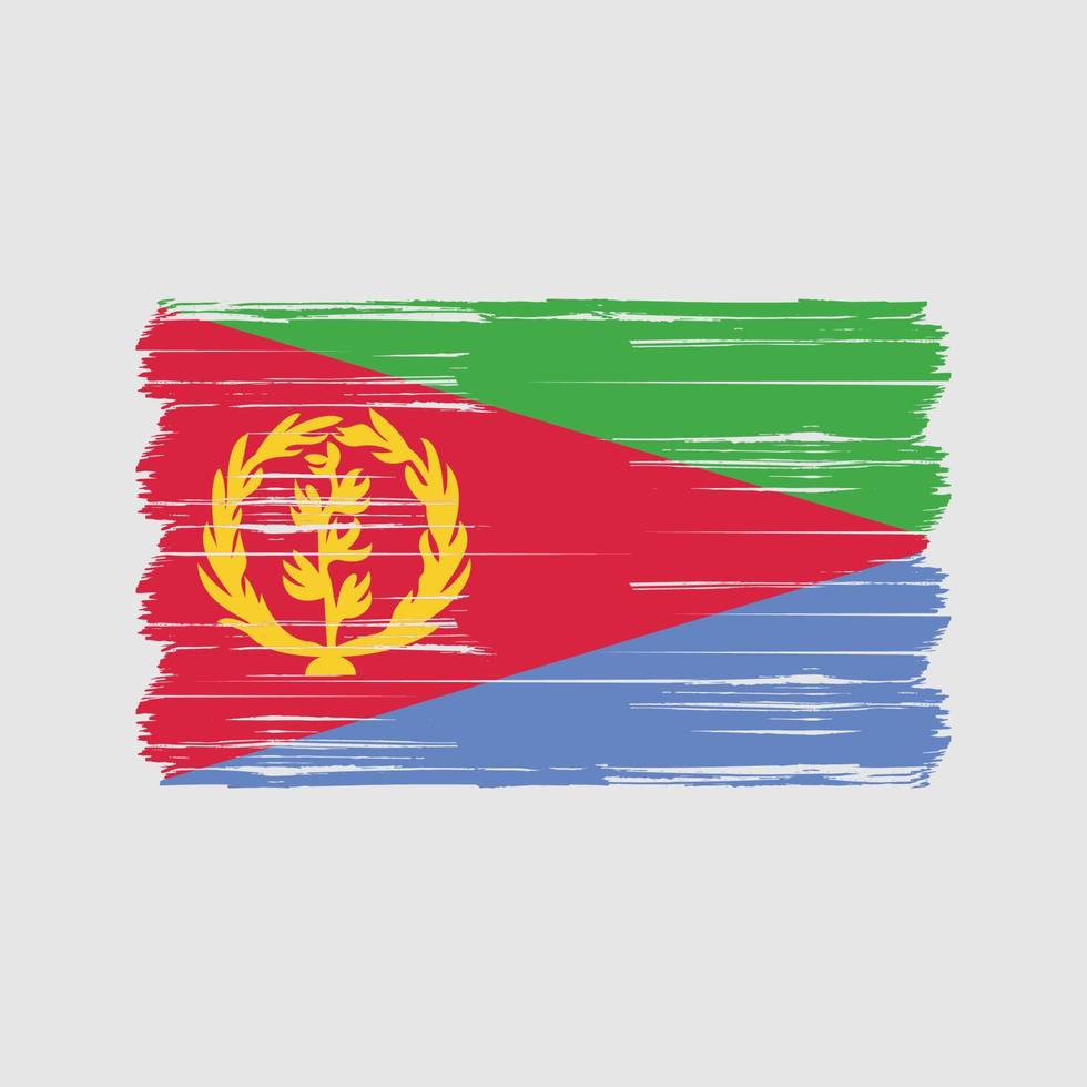 Eritrea Flag Brush. National Flag vector