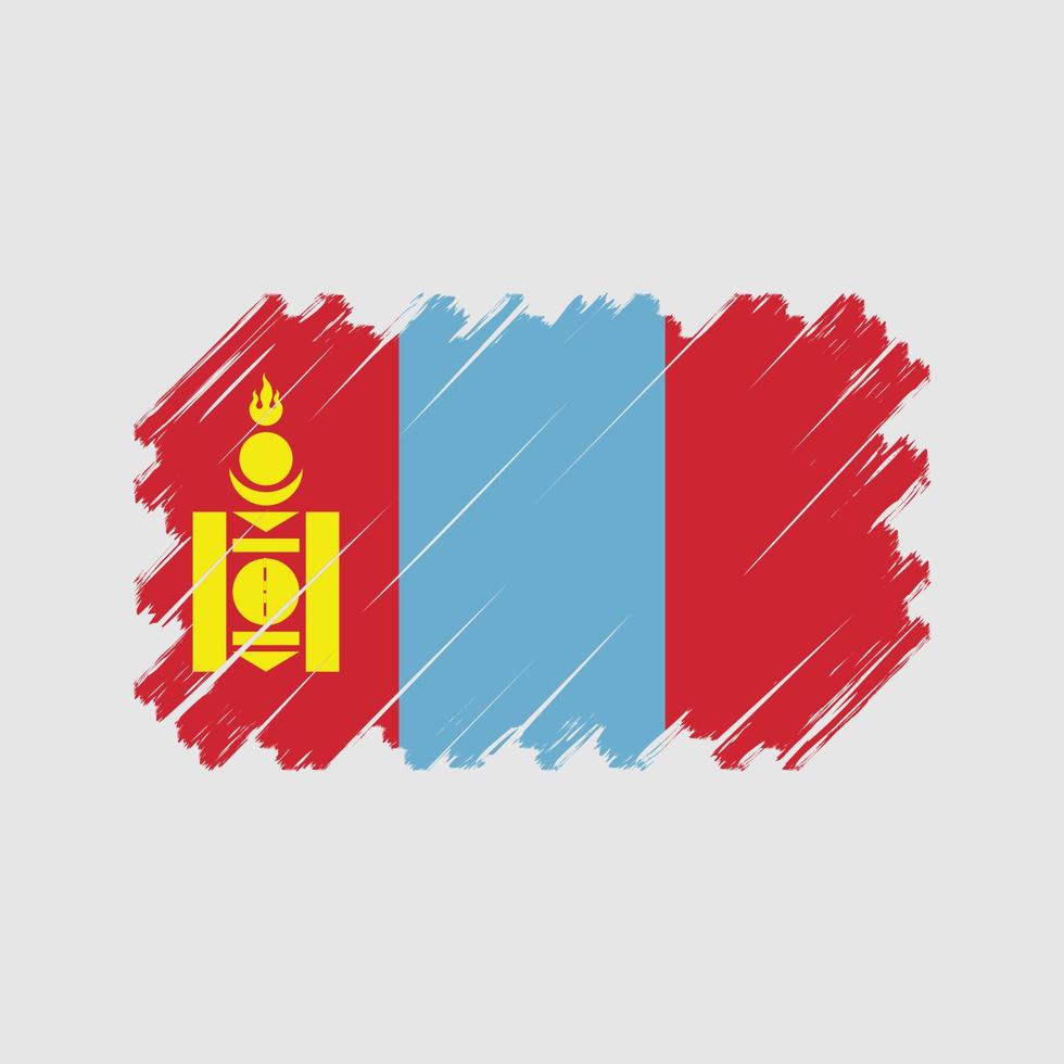 vector de la bandera de mongolia. bandera nacional