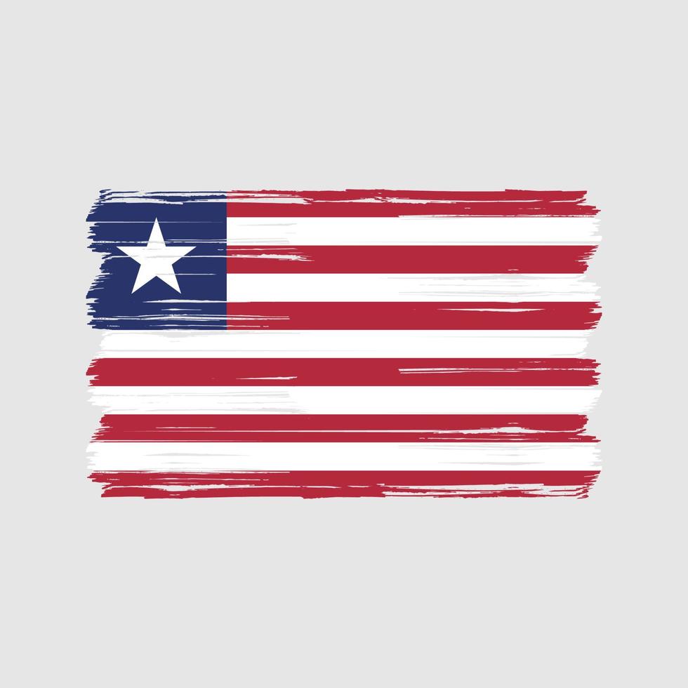 cepillo de la bandera de liberia. bandera nacional vector