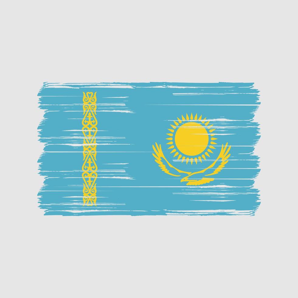 Kazakhstan Flag Brush. National Flag vector