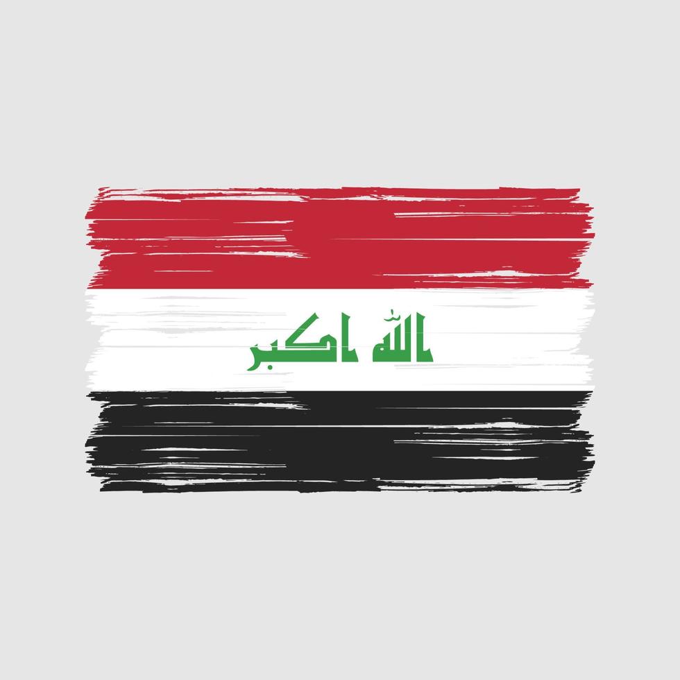 cepillo de la bandera de irak. bandera nacional vector