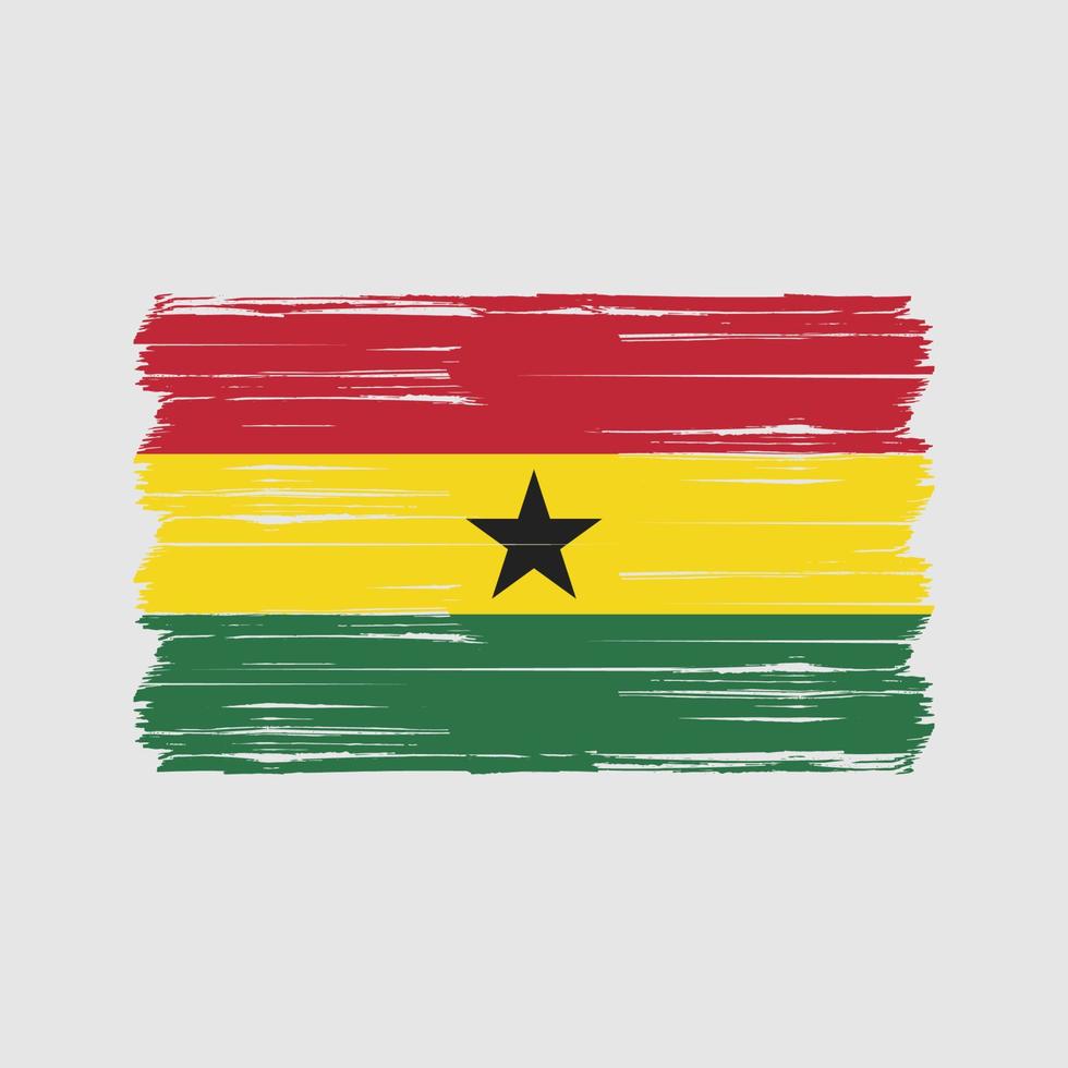 cepillo de bandera de Ghana. bandera nacional vector