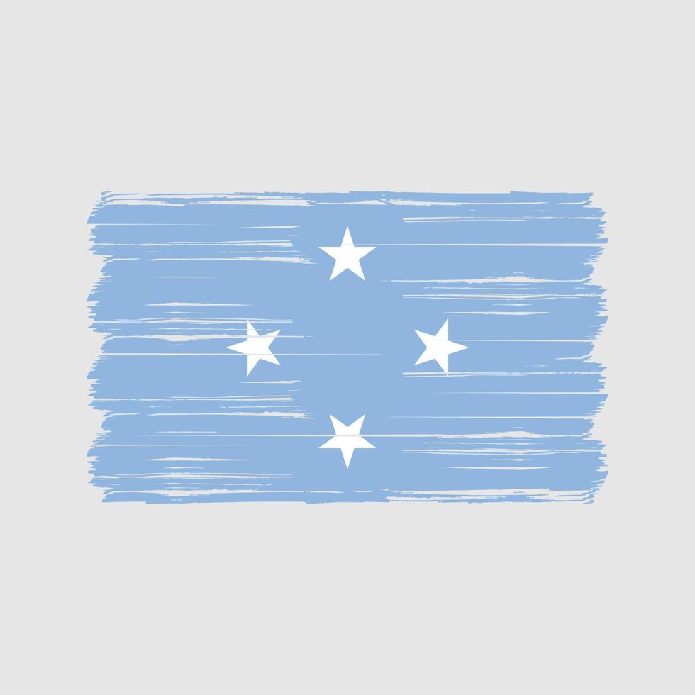 Micronesia Flag Brush. National Flag vector