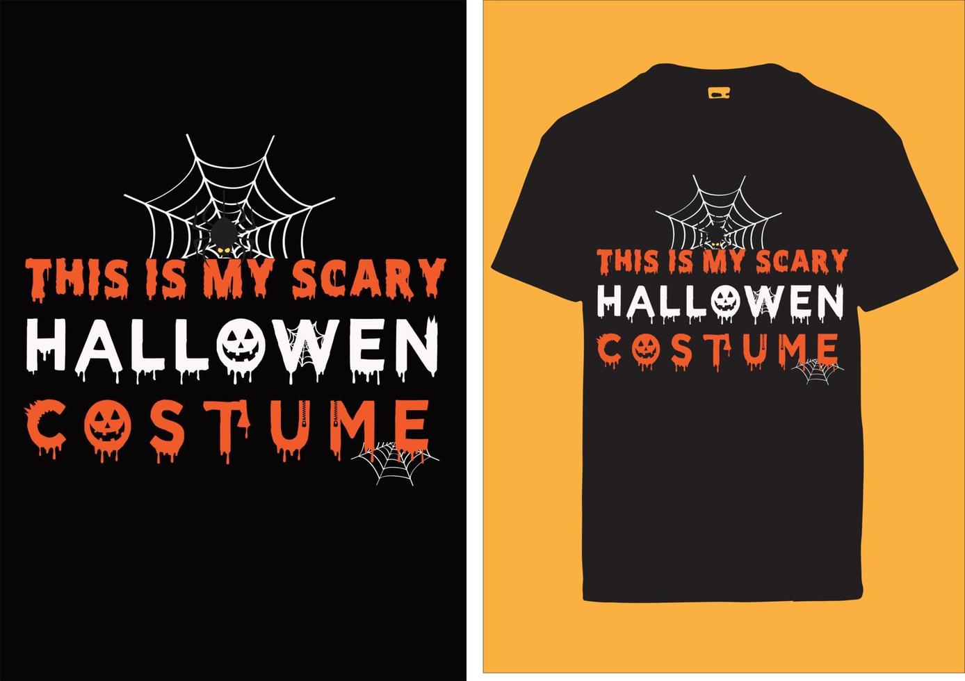 Scary Halloween Costume T shirt design vector