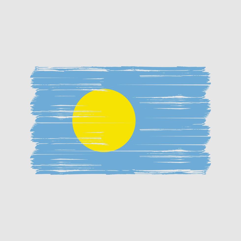 Palau Flag Brush. National Flag vector