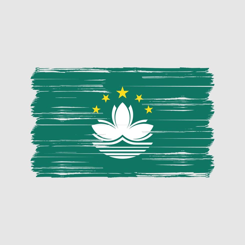 cepillo de bandera de Macao. bandera nacional vector