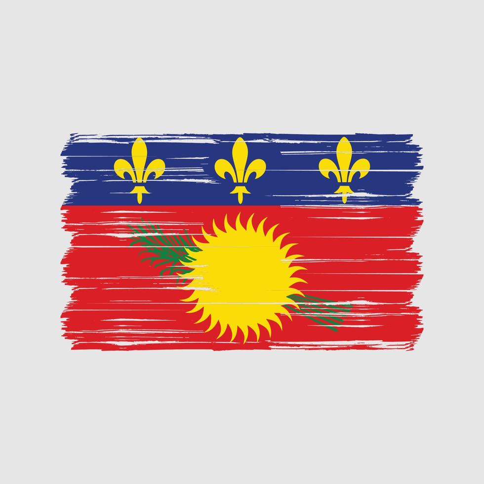 Guadeloupe Flag Brush. National Flag vector