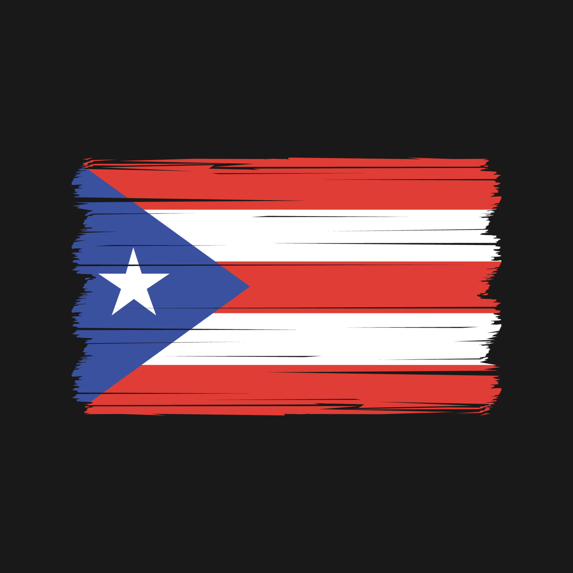 Puerto Rico Flag Vector. National Flag Vector 11509989 Vector Art at
