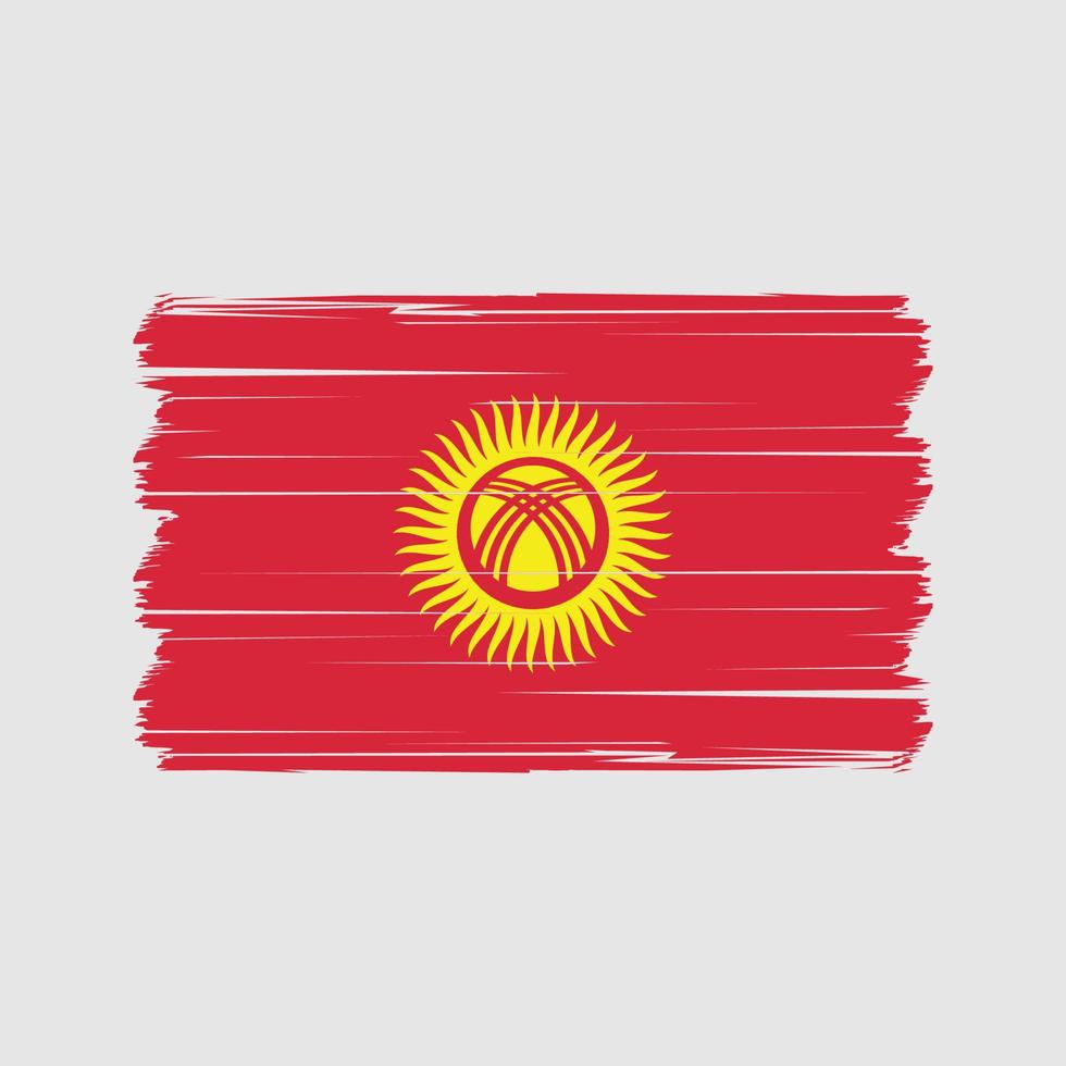 vector de la bandera de Kirguistán. bandera nacional Vectores