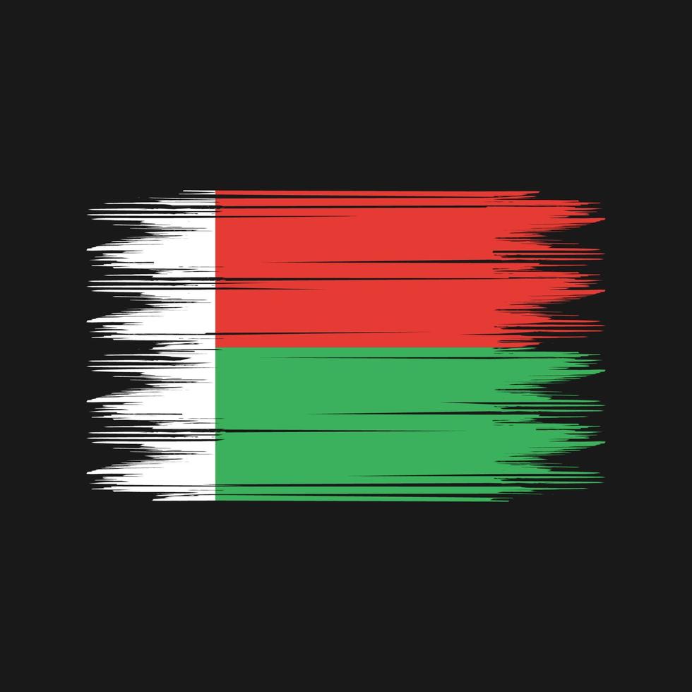 Madagascar Flag Brush Vector. National Flag Brush Vector
