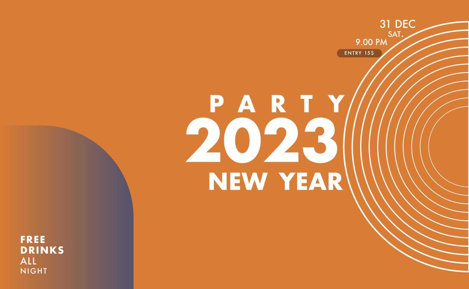 banner de fiesta de año nuevo abstracto 2023 elementos de feliz año nuevo vector