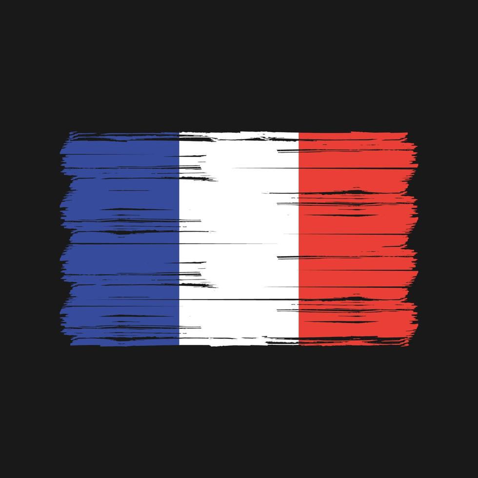 France Flag Brush. National Flag vector