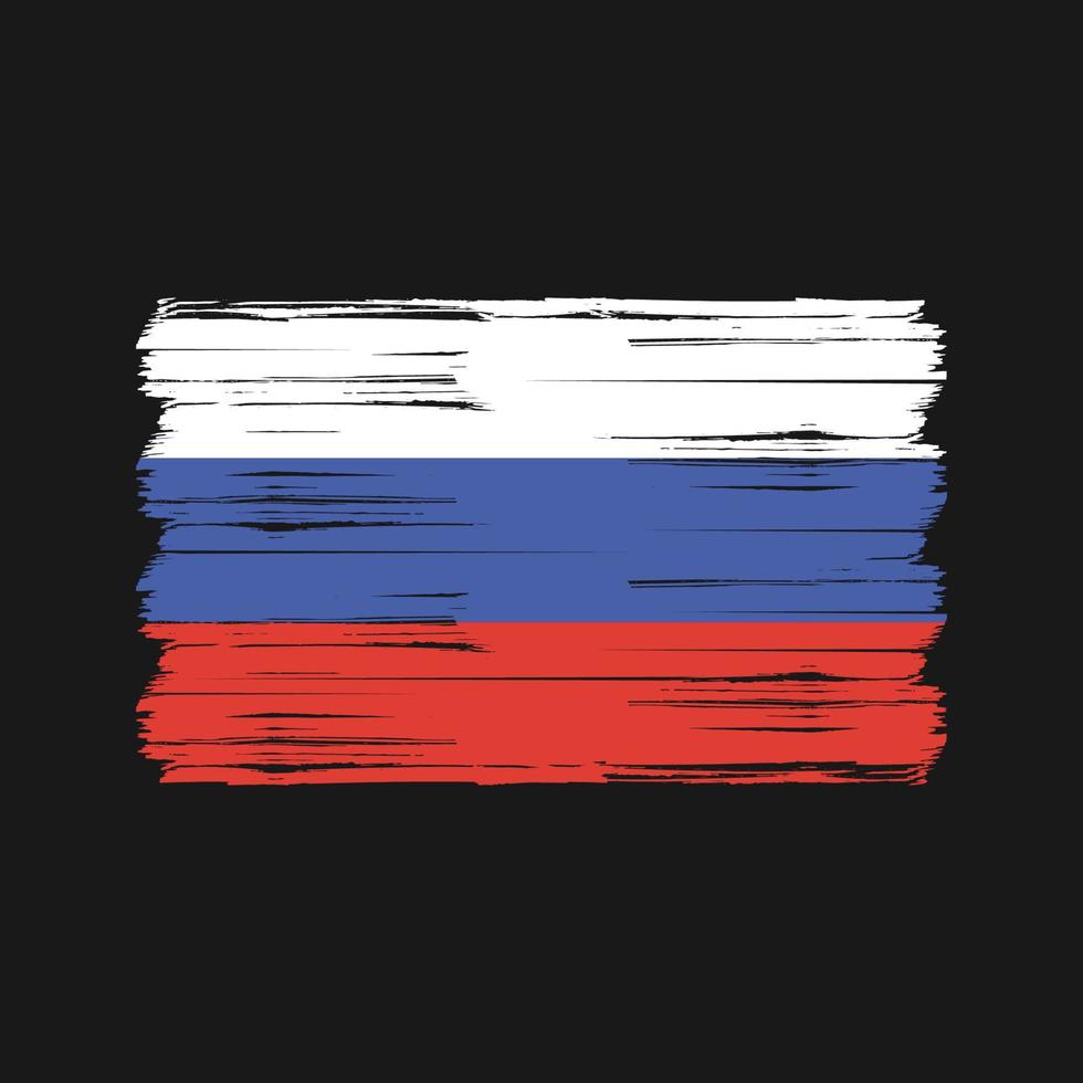 Russia Flag Brush. National Flag vector