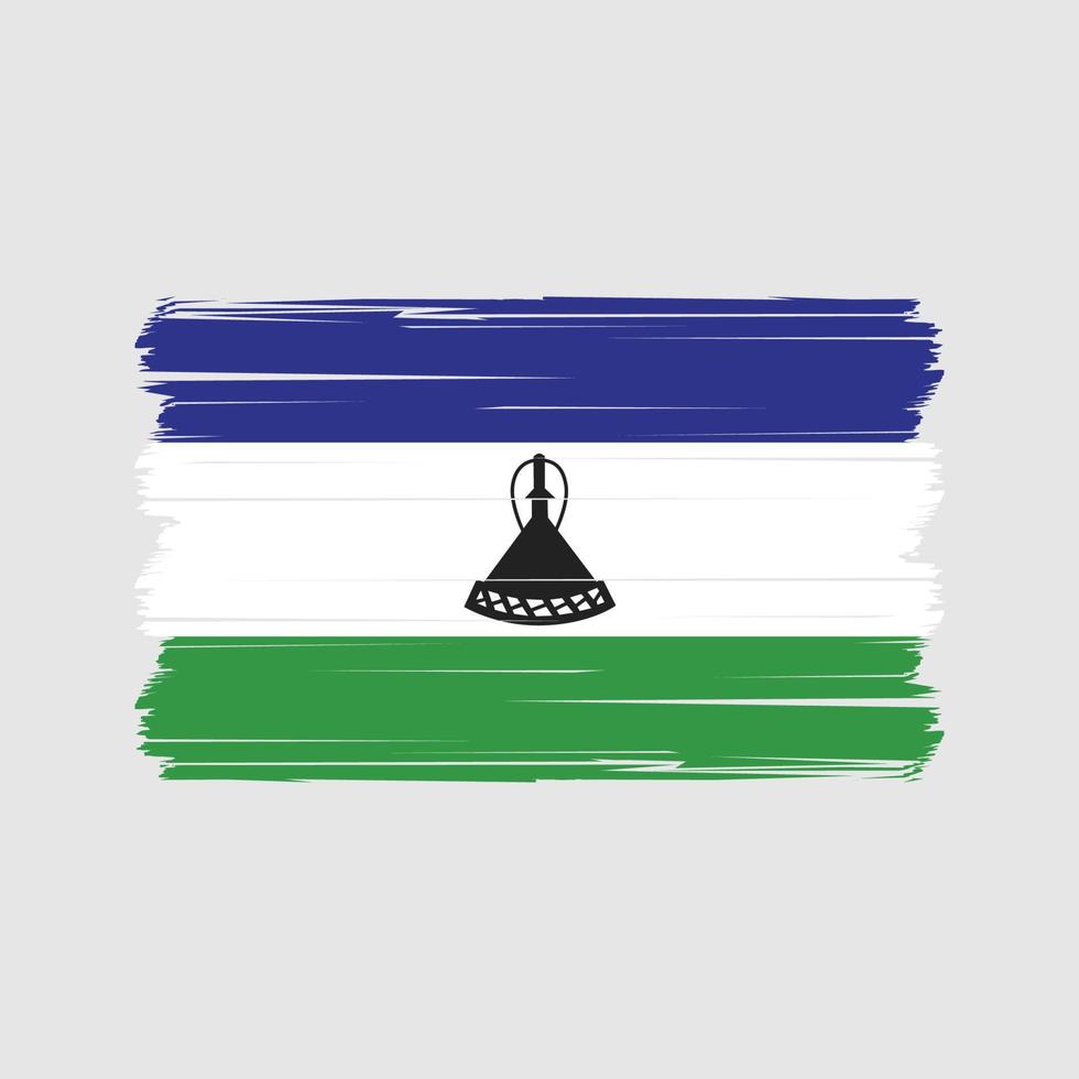 Lesotho Flag Vector. National Flag Vector