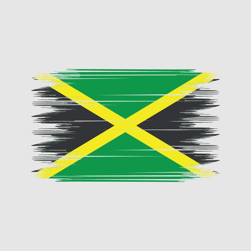 vector de pincel de bandera jamaica. vector de pincel de bandera nacional