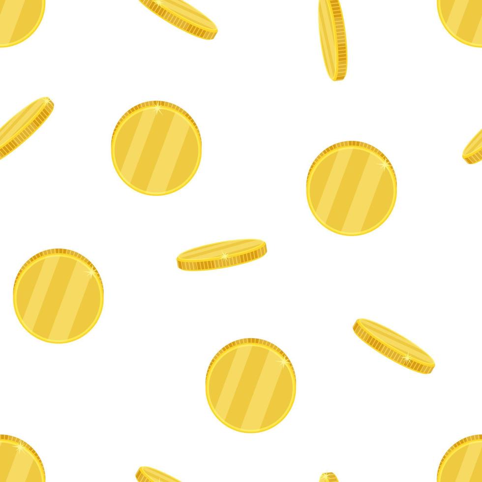 caída de monedas de oro de patrones sin fisuras vector