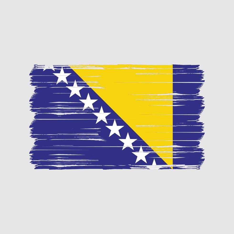 cepillo de la bandera de bosnia. bandera nacional vector